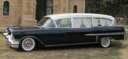 A 1957 Cadillac Hearse Street Rod